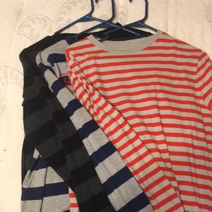 3 striped shirts
